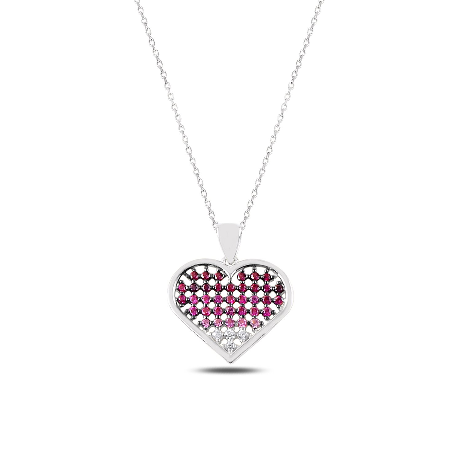 Heart%20in%20Circle%20Nano%20Shades%20of%20Pink%20Necklace-Rodyum%20kaplama