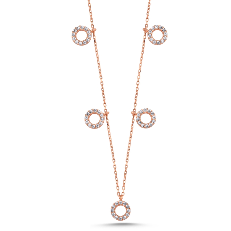 CZ%20Circles%20Dangle%20Charm%20Necklace-Rose%20Gold%20Plated