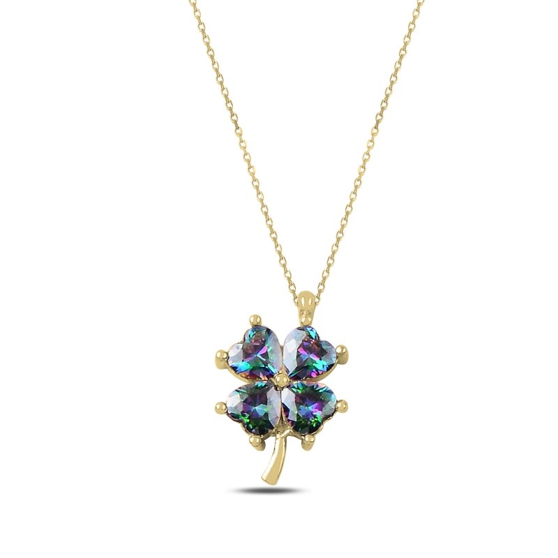 Mystic%20Topaz%20CZ%20Clover%20Necklace-Gold%20Plated