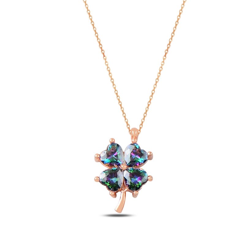 Mystic%20Topaz%20CZ%20Clover%20Necklace-Rose%20Gold%20Plated