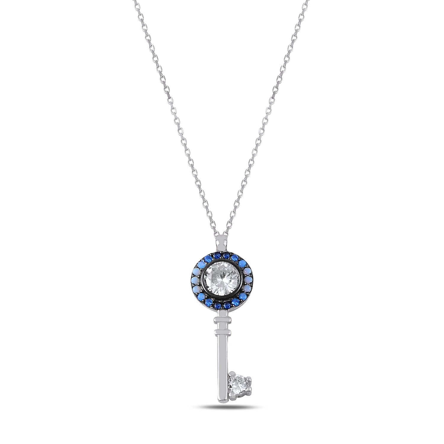 Nano%20Shades%20of%20Blue%20Key%20Necklace-Rodyum%20kaplama