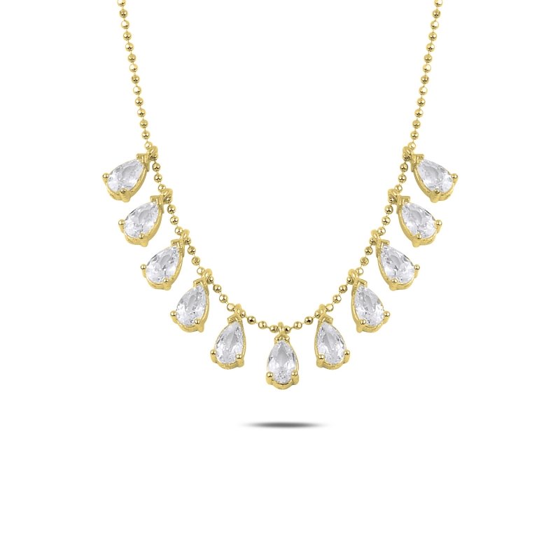 Teardrop%20CZ%20Dangle%20Necklace-Gold%20Plated