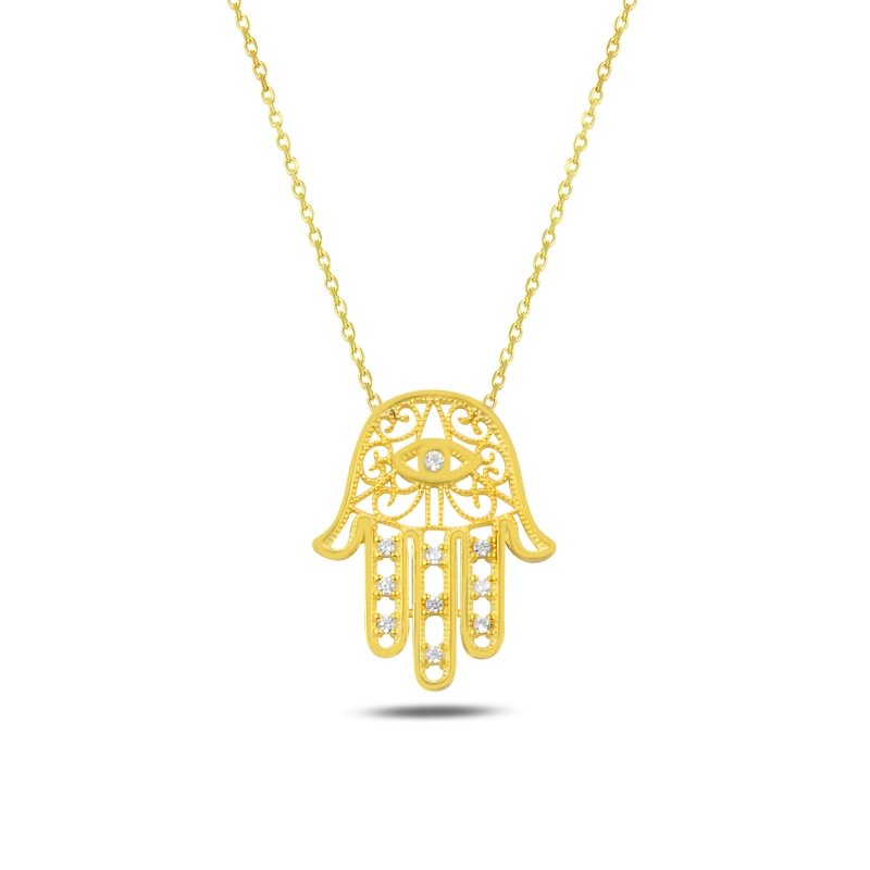 CZ%20Hamsa%20Necklace-Gold%20Plated