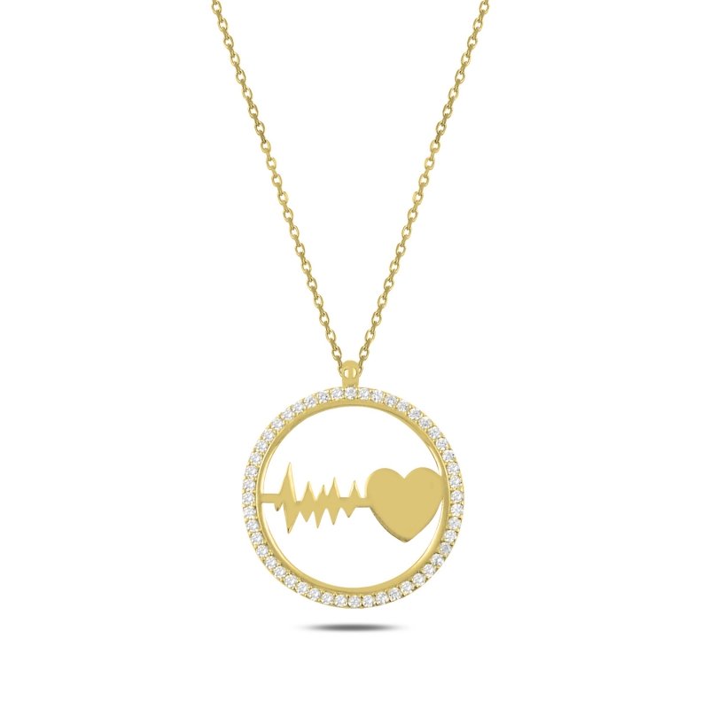 Heartbeat%20CZ%20Necklace-Gold%20Plated