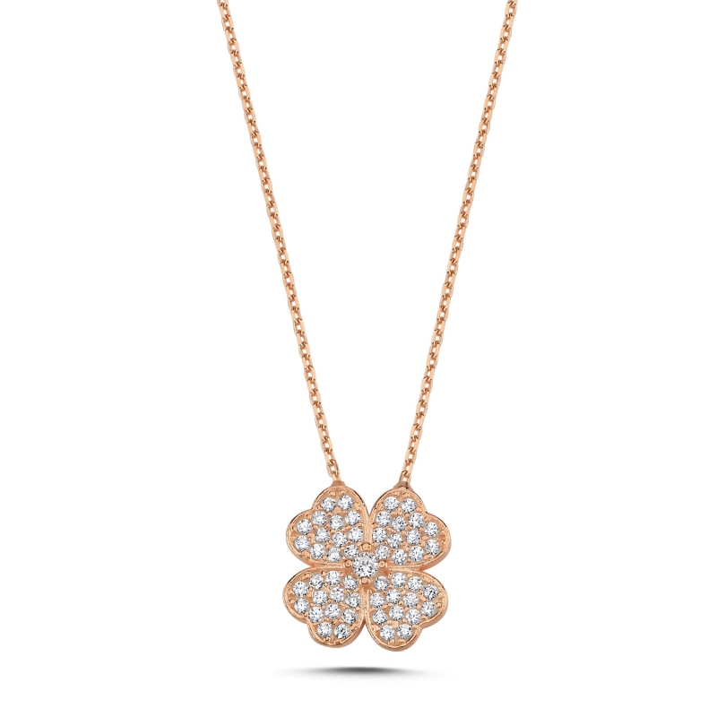 CZ%20Clover%20Necklace-Rose%20Gold%20Plated