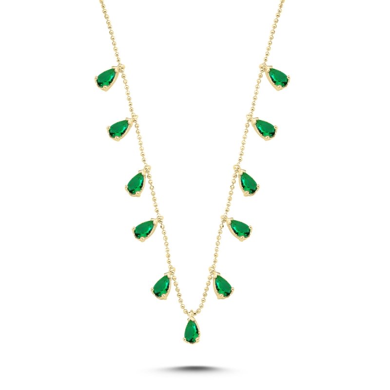 Teardrop%20Emerald%20CZ%20Dangle%20Charm%20Necklace-Gold%20Plated