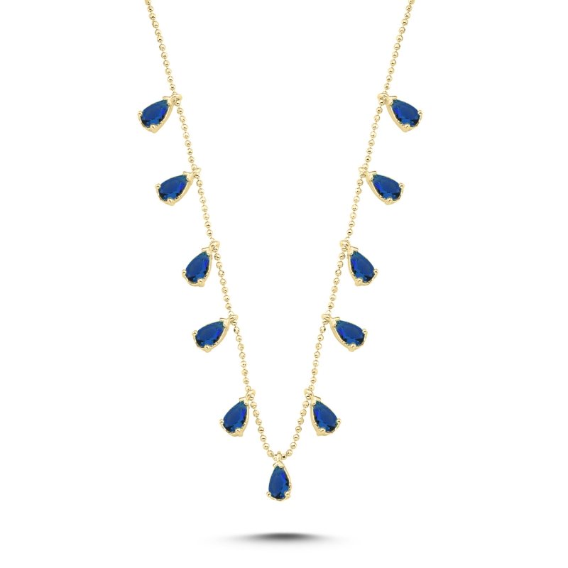 Teardrop%20Sapphire%20CZ%20Dangle%20Charm%20Necklace-Gold%20Plated