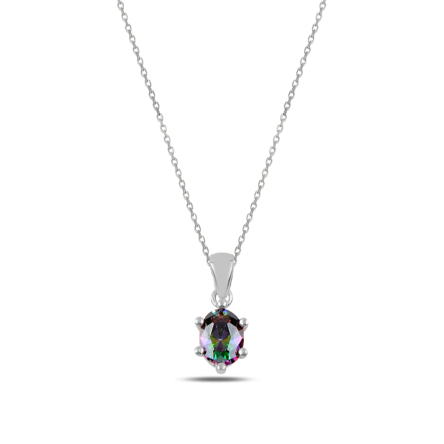 Mystic%20Topaz%20CZ%20Solitaire%20Necklace-Rodyum%20kaplama