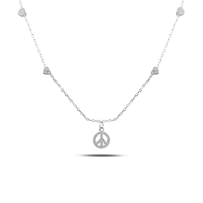 Peace%20Sign%20with%20Heart%20CZ%20Necklace