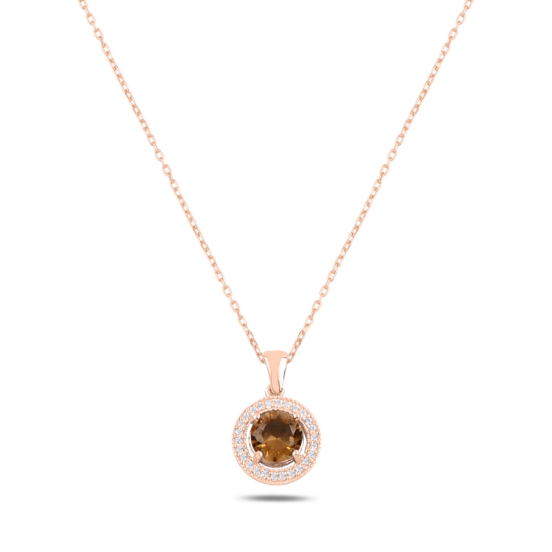 Round%20Zultanite%20&%20CZ%20Necklace-Rose%20Gold%20Plated