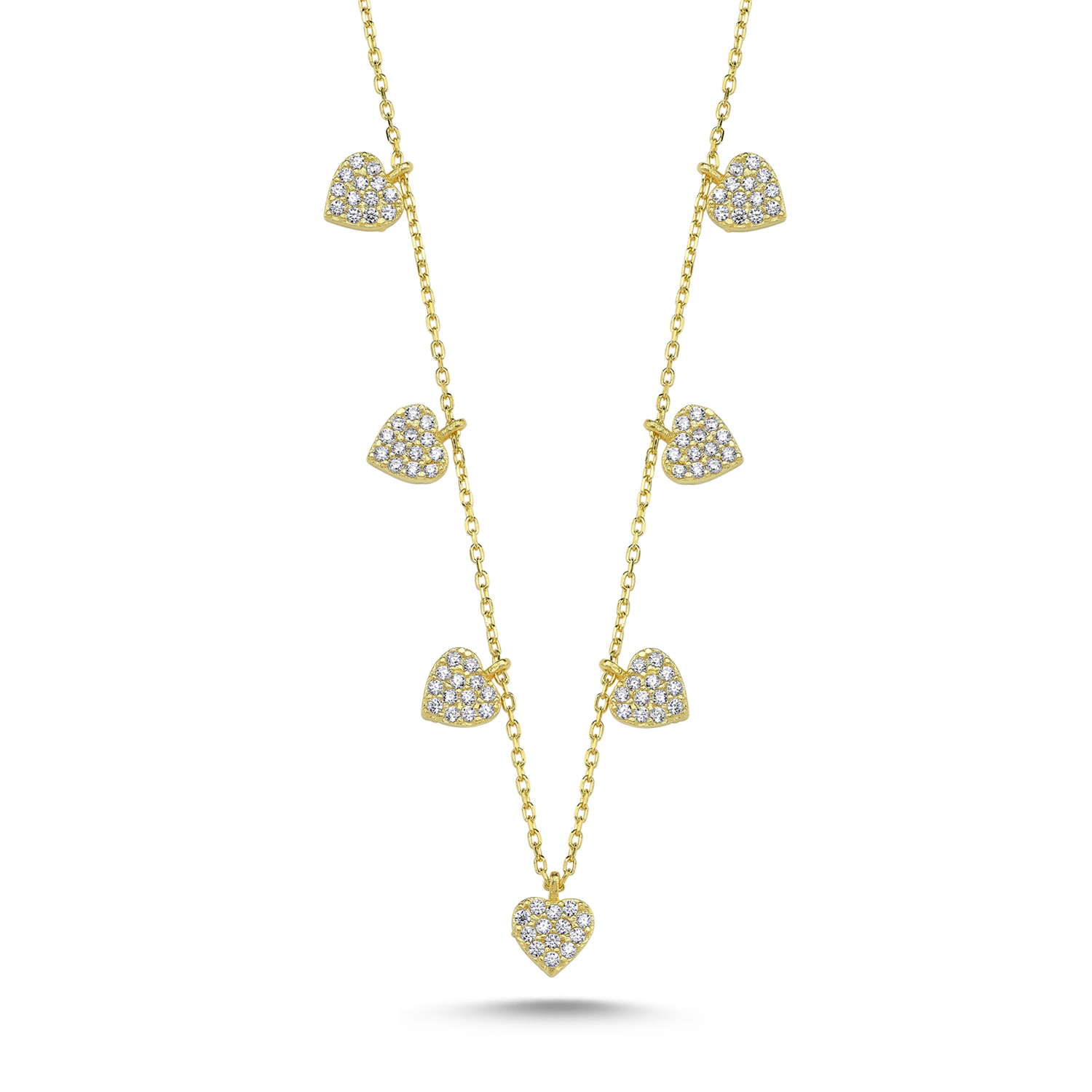 Heart%20CZ%20Charm%20Necklace-Altın%20kaplama