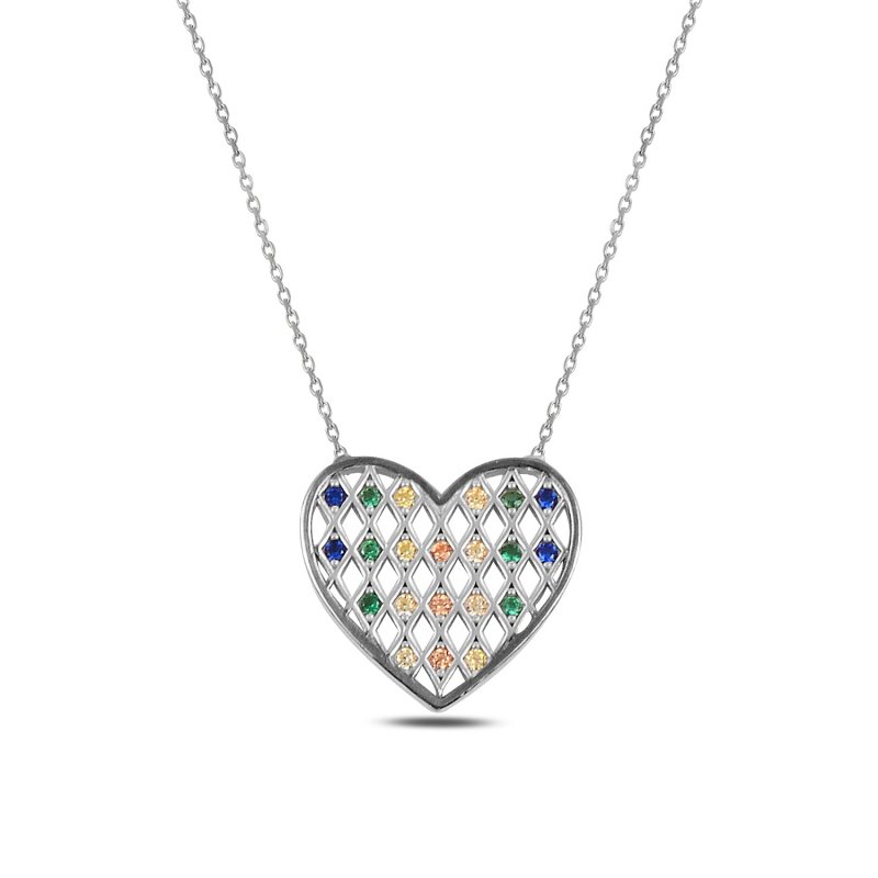 Heart%20Colorful%20CZ%20Necklace-Rodyum%20kaplama