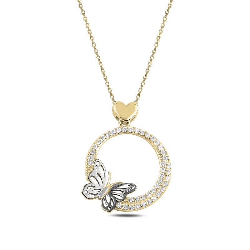 CZ%20Butterfly%20Necklace-Gold%20Plated