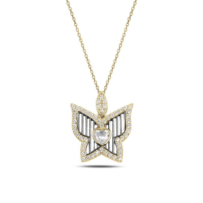 CZ%20Butterfly%20Necklace-Gold%20Plated