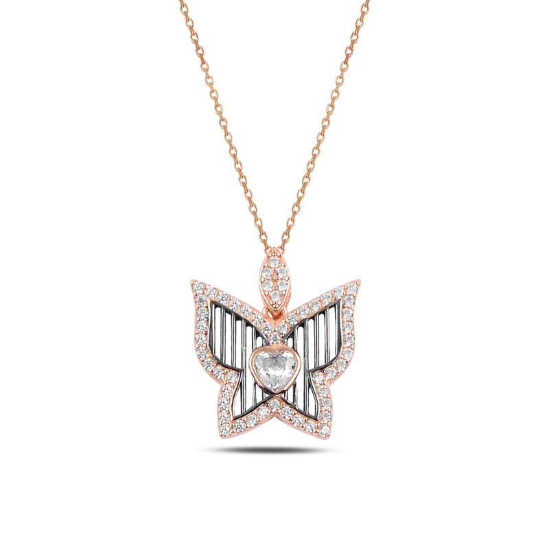 CZ%20Butterfly%20Necklace-Rose%20Gold%20Plated