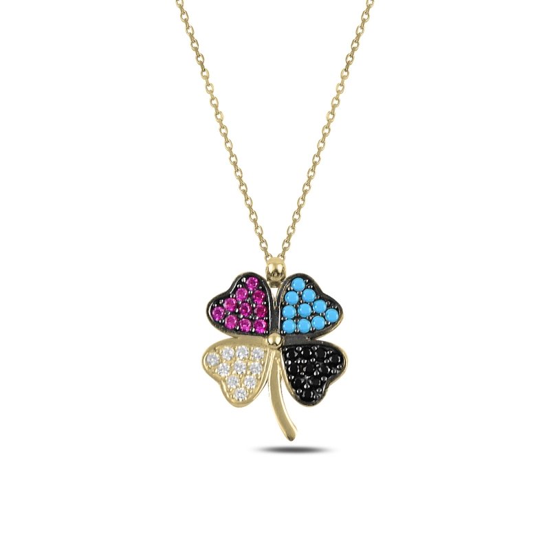 Clover%20Multi%20Color%20CZ%20Necklace