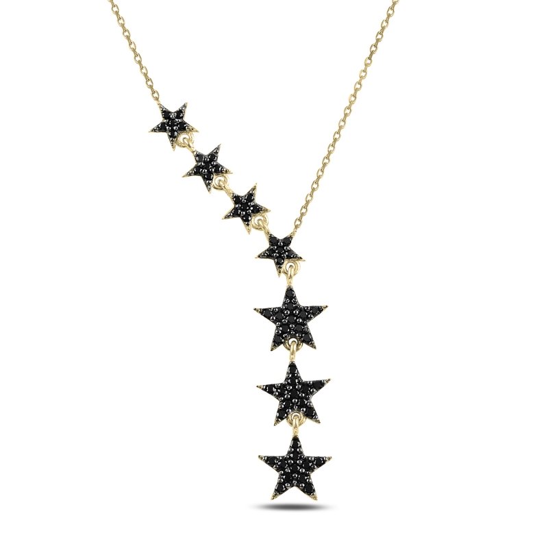 Falling%20Stars%20Black%20CZ%20Dangle%20Necklace