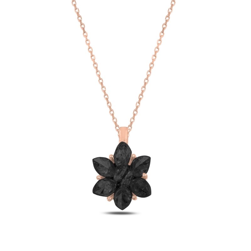 Lotus%20Flower%20Black%20CZ%20Necklace