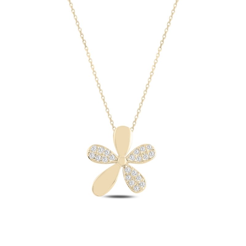 Daisy%20CZ%20Necklace-Gold%20Plated