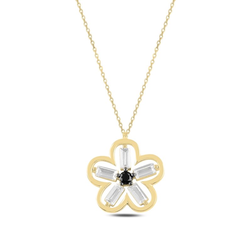 Daisy%20Baguette%20CZ%20Necklace-Gold%20Plated