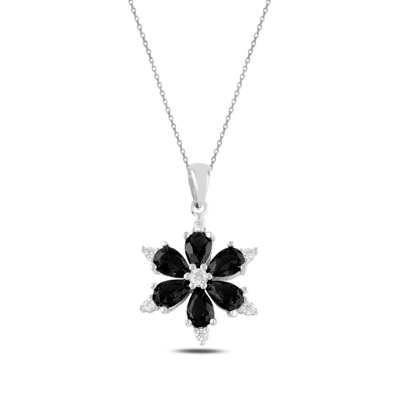 Lotus%20Flower%20Teardrop%20Colored%20CZ%20Necklace