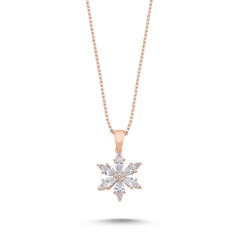 Lotus%20Flower%20Teardrop%20CZ%20Necklace-Rose%20Gold%20Plated