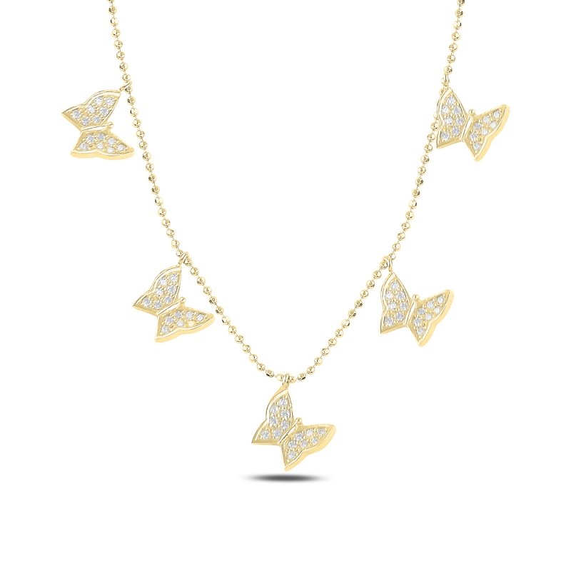 Butterfly%20CZ%20Dangle%20Charm%20Necklace-Gold%20Plated