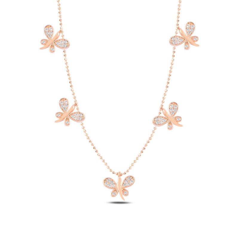 Butterfly%20CZ%20Dangle%20Charm%20Necklace-Rose%20Gold%20Plated