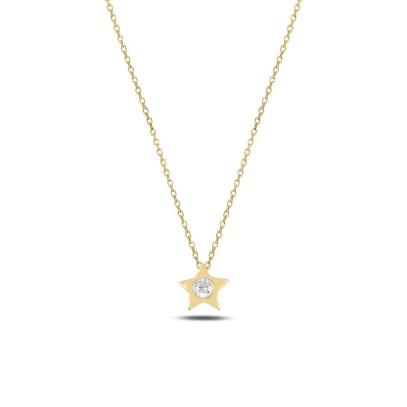 Star%20Solitaire%20CZ%20Necklace-Gold%20Plated