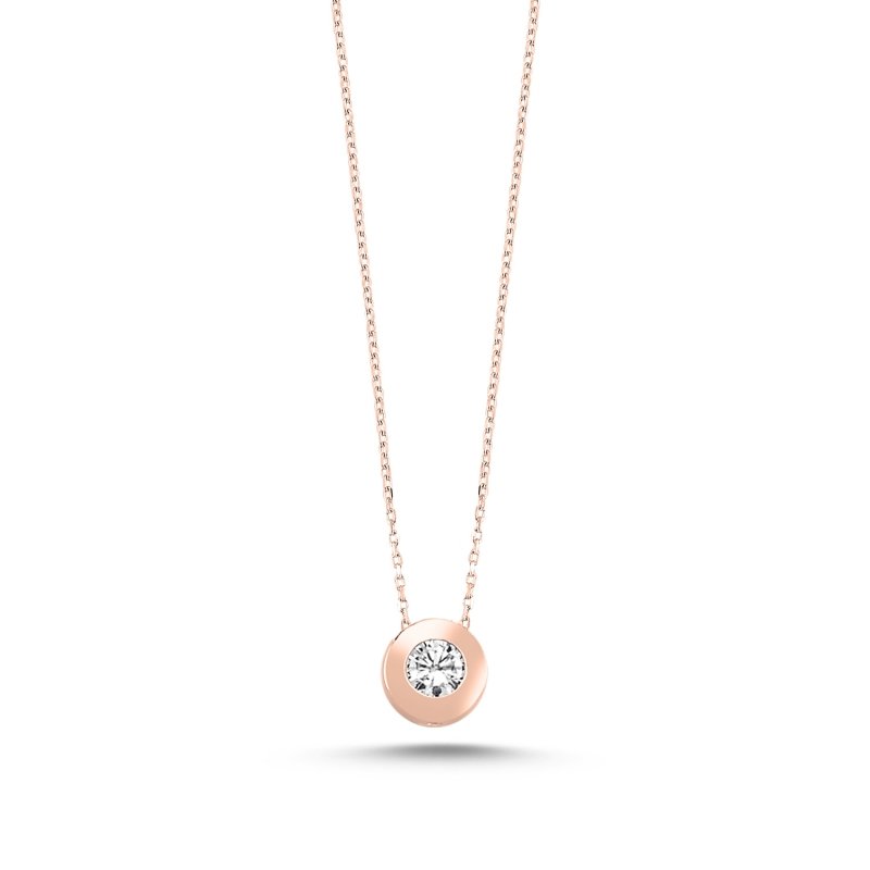 4mm%20CZ%20Solitaire%20Necklace-Rose%20Gold%20Plated