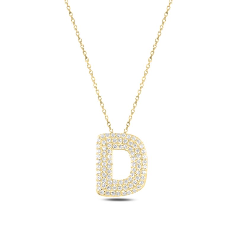 -D-%20Initial%20CZ%20Necklace-Gold%20Plated