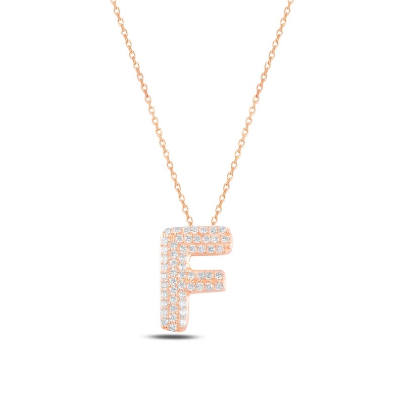 -F-%20Initial%20CZ%20Necklace-Rose%20Gold%20Plated