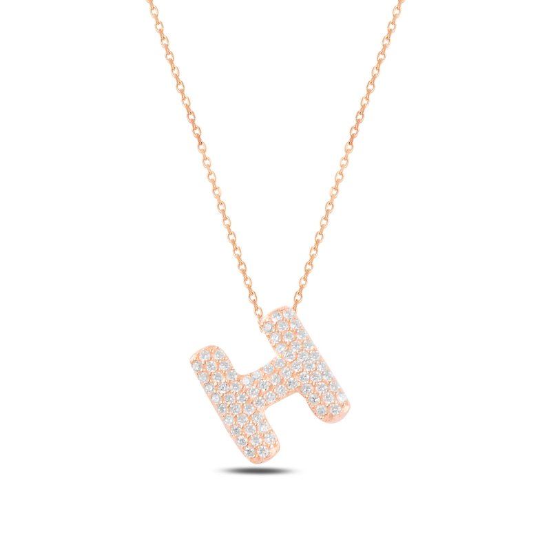 -H-%20Initial%20CZ%20Necklace-Rose%20Gold%20Plated