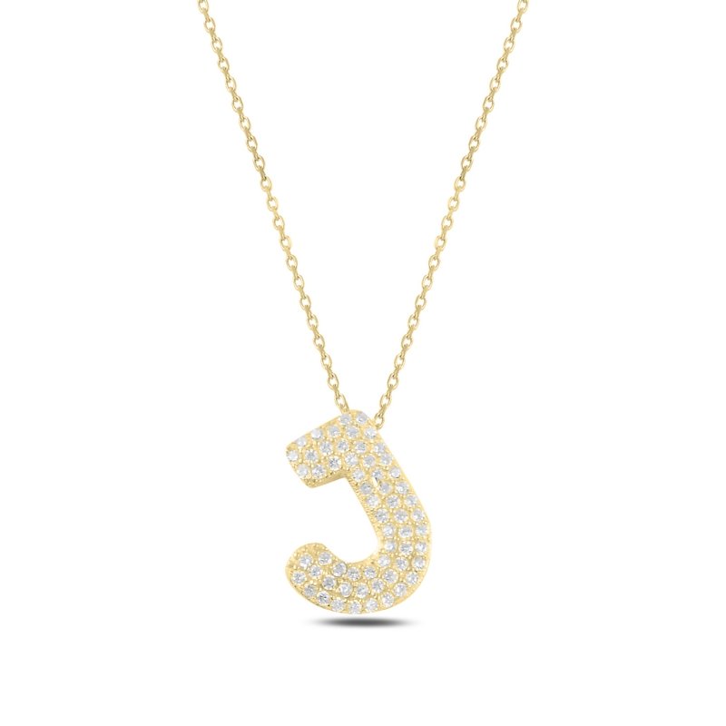 -J-%20Initial%20CZ%20Necklace-Gold%20Plated