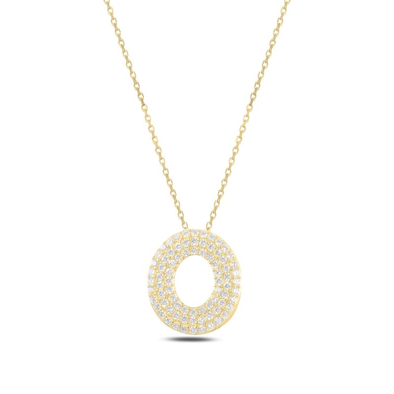 -O-%20Initial%20CZ%20Necklace-Gold%20Plated