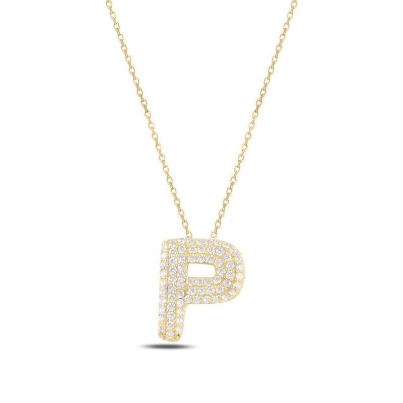 -P-%20Initial%20CZ%20Necklace-Gold%20Plated