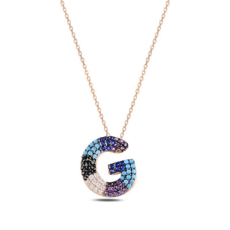 -G-%20Initial%20Multi%20Color%20CZ%20Necklace-Rose%20Gold%20Plated