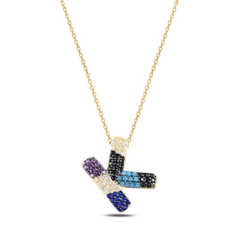 -K-%20Initial%20Multi%20Color%20CZ%20Necklace-Gold%20Plated