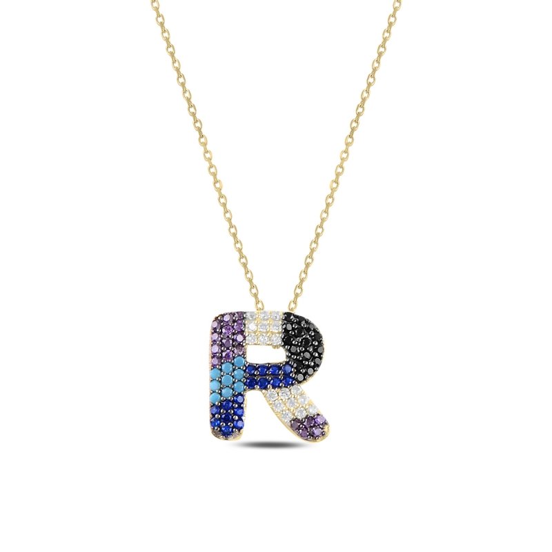 -R-%20Initial%20Multi%20Color%20CZ%20Necklace-Gold%20Plated