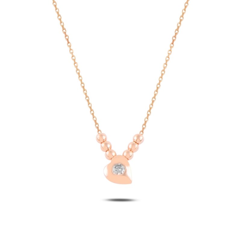 Heart%20&%20Ball%20CZ%20Solitaire%20Necklace-Rose%20Gold%20Plated