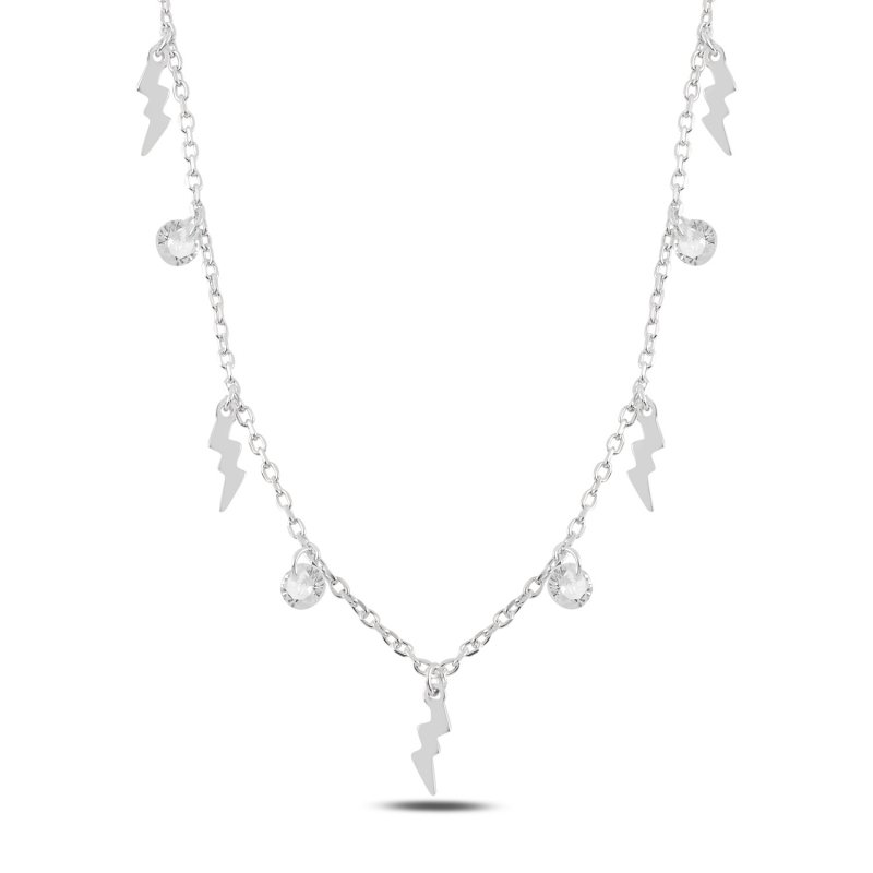 Dangle%20Lightning%20Bolt%20&%20CZ%20Charm%20Necklace