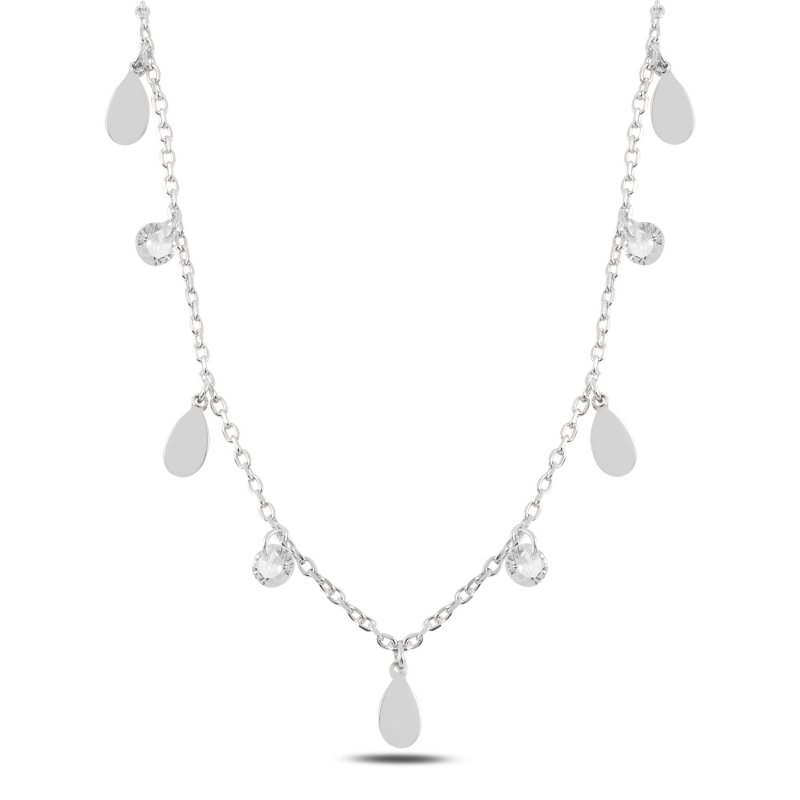 Dangle%20Teardrop%20&%20CZ%20Charm%20Necklace