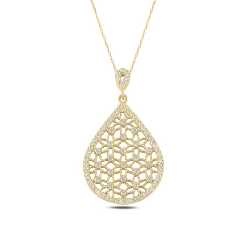 Teardrop%20Flower%20of%20Life%20Necklace-Gold%20Plated