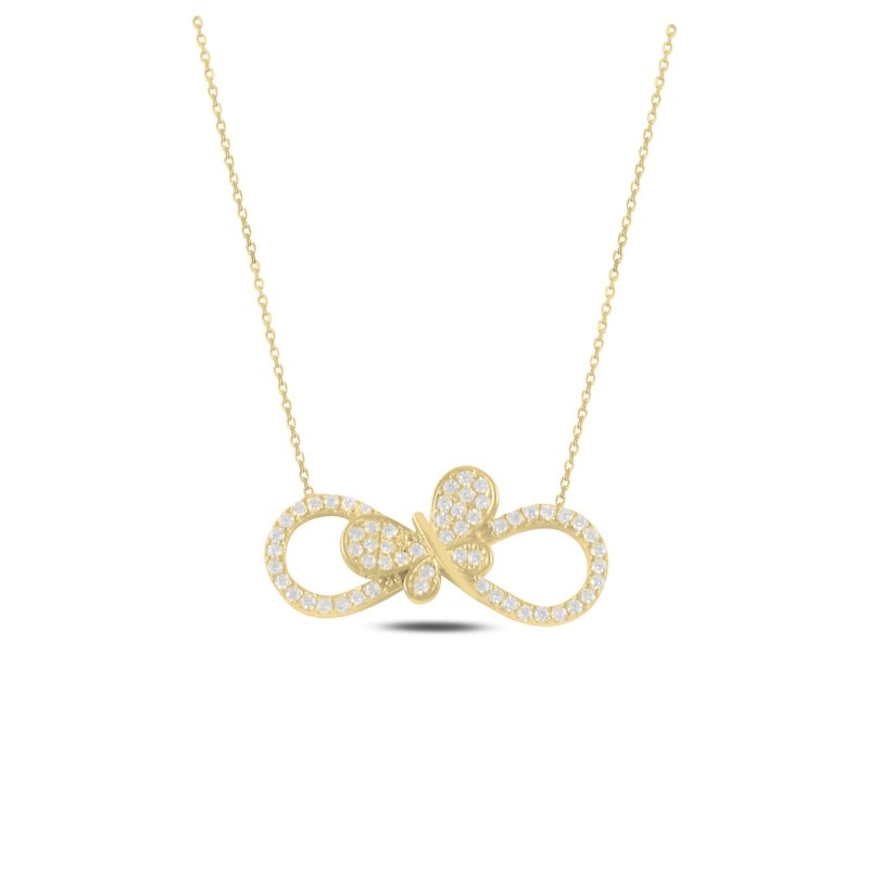 Infinity%20&%20Butterfly%20CZ%20Necklace-Gold%20Plated