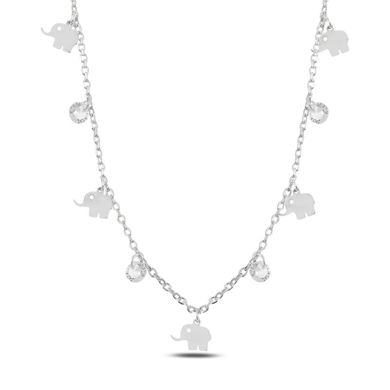 Dangle%20Elephant%20&%20CZ%20Charm%20Necklace