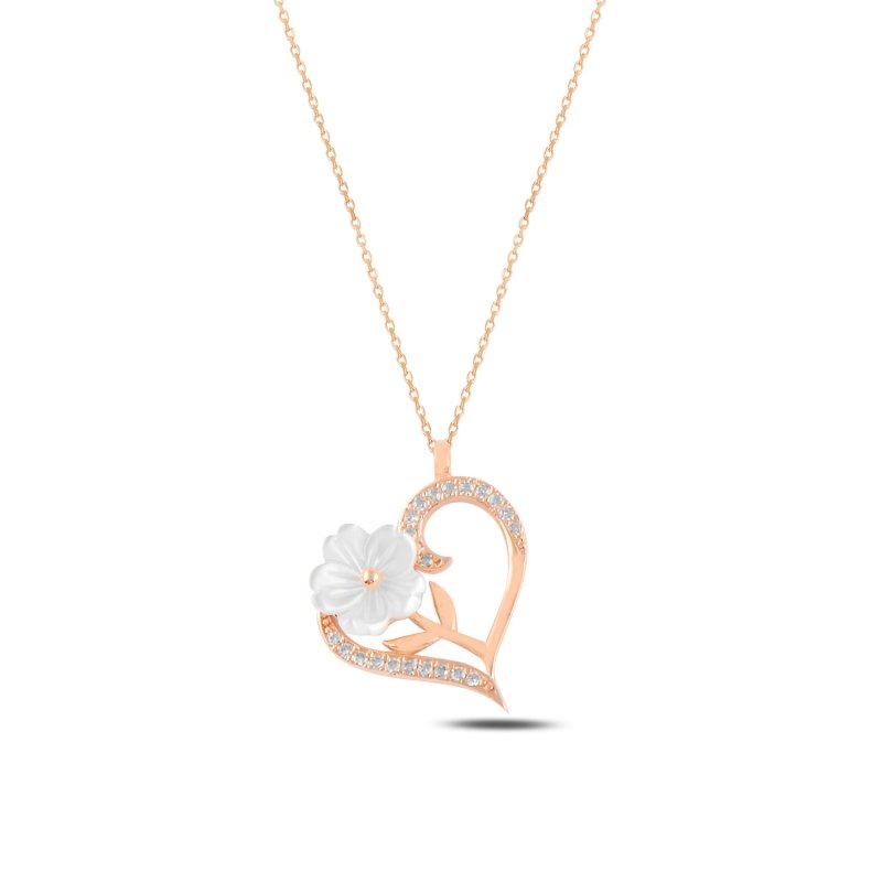 Heart%20Mother%20of%20Pearl%20&%20CZ%20Necklace-Rose%20Gold%20Plated