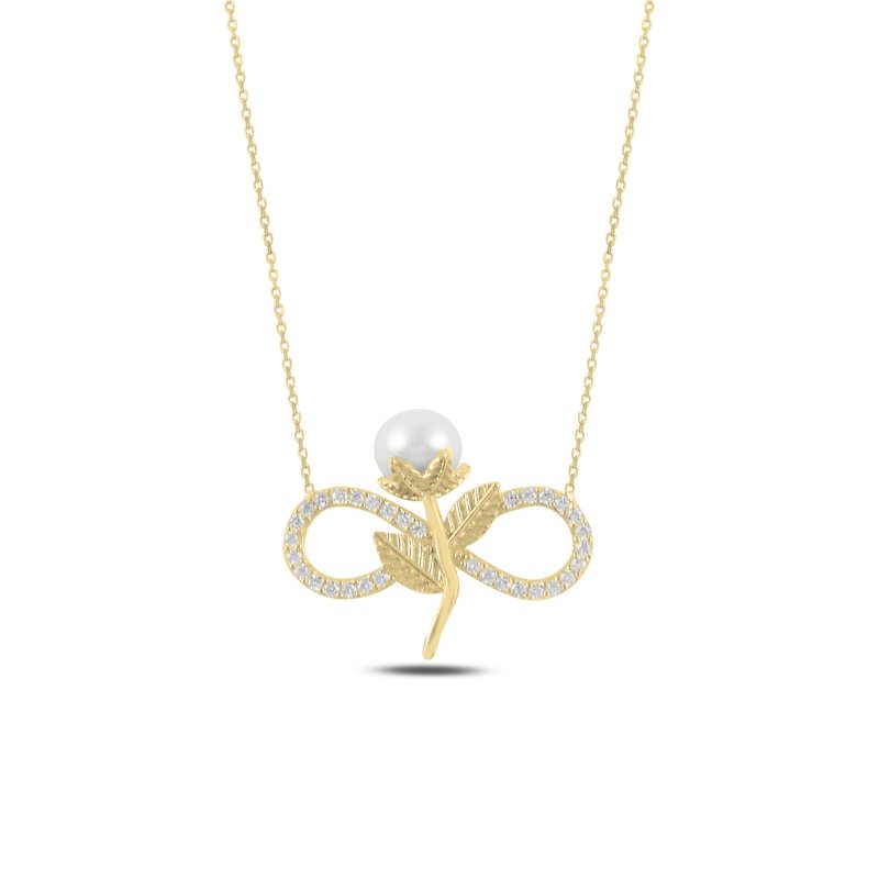 Infinity%20Pearl%20&%20CZ%20Necklace-Gold%20Plated