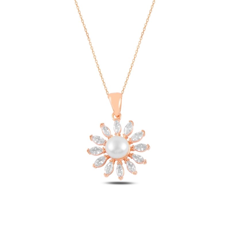 Pearl%20&%20CZ%20Necklace-Rose%20Gold%20Plated