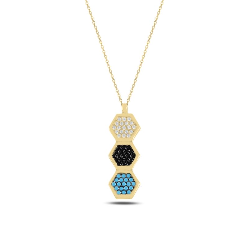 Honeycomb%20Multi%20Color%20CZ%20Necklace