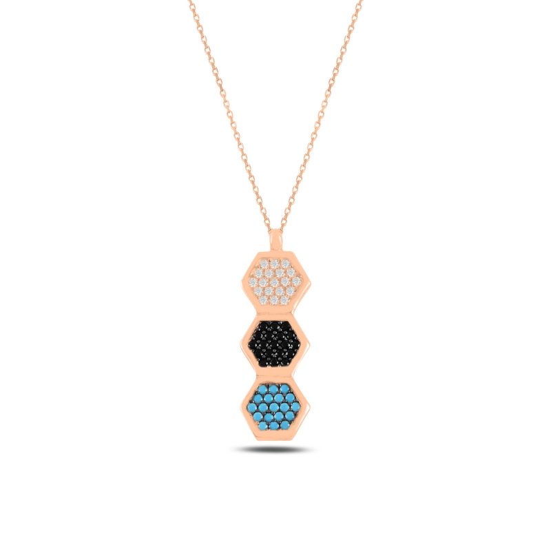 Honeycomb%20Multi%20Color%20CZ%20Necklace